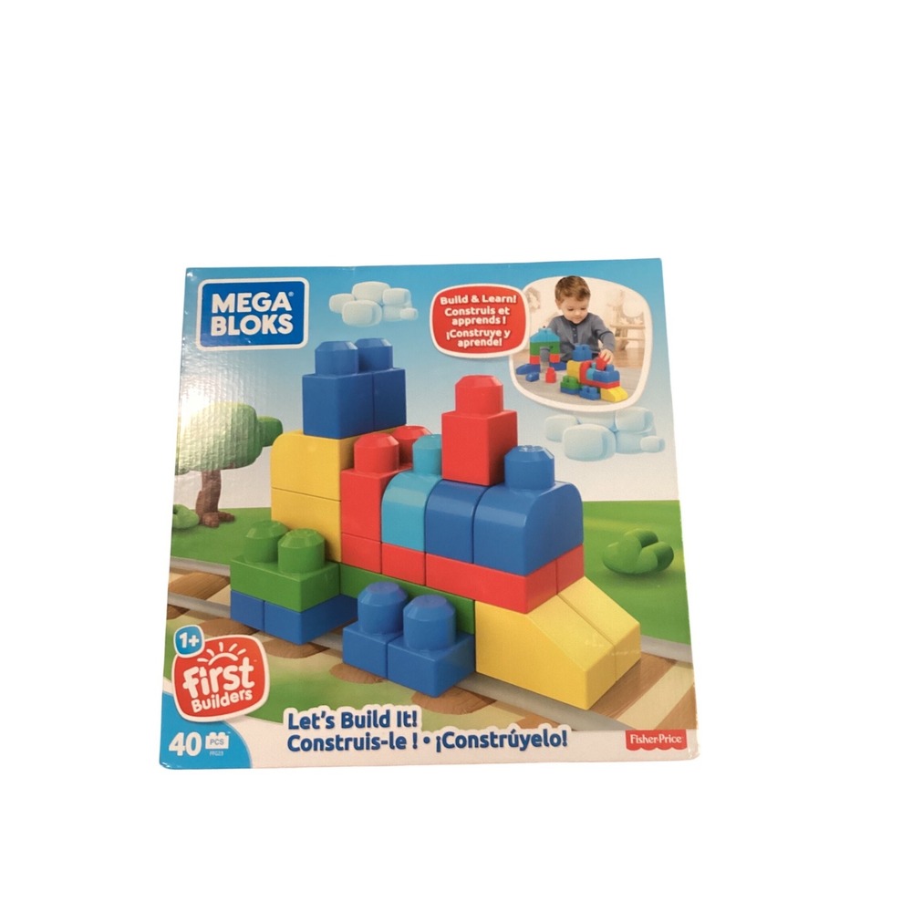 Mega Bloks First Builders Let's Build It 40 Piece Building Block Set FFG23 New